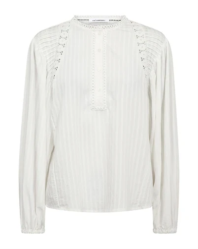 Co´Couture - SenneCC Lace Bluse - White
